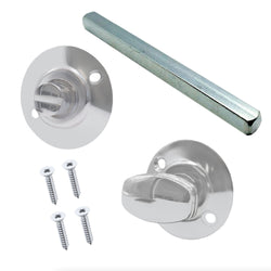 Victorian Ringed Bathroom Turn & Release - 5mm Spindle - Polished Chrome - tradefit