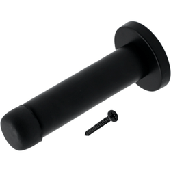 Projection Wall Mounted Door Stop - Concealed Fixing - Matt Black - tradefit