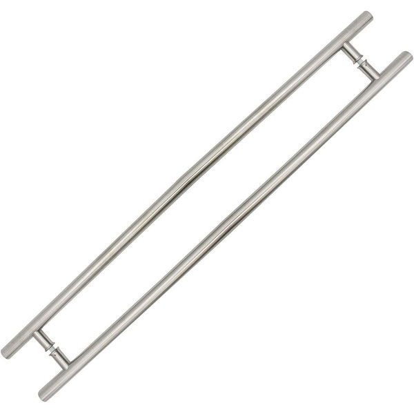 Pull Handles for Front Door Inline Back to Back Fix Polished - Stainless Steel - 1200x32mm - tradefit - Featured Image