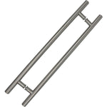 Pull Handles for Front Door Inline Back to Back Fix - Satin Stainless Steel - 800x32mm - tradefit - 1