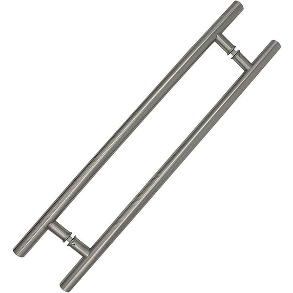 Pull Handles for Front Door Inline Back to Back Fix - Satin Stainless Steel - 800x32mm - tradefit - Featured Image