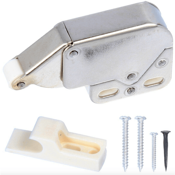 Push To Open Touch Catch Cupboard Cabinet Door Spring Loaded Release Mini Tip_1 Catch + Screws - tradefit - Featured Image