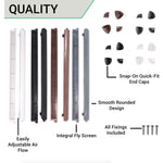 Trickle Window Slot Vent Set Inside & Out - 415mm - 4191mm²EA - White - Pack of 50 - tradefit - 6