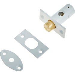 Concealed Door Security Rack Bolts Pack of 1 (no keys) - 33mm - White - tradefit