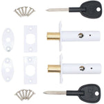Concealed Door Security Rack Bolts Pack of 2 + 2 Keys - 61mm - WHITE - tradefit - 1
