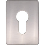 Repair Escutcheon Key Hole Cover Plate Euro Profile Self Adhesive Fix - Polished Stainless Steel - 65 x 47mm - tradefit - 1