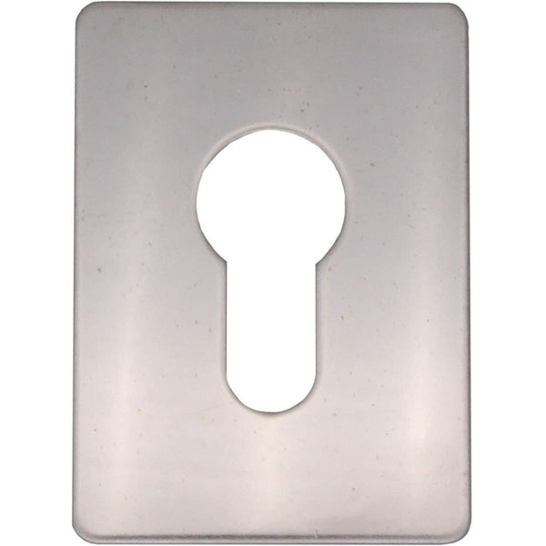 Repair Escutcheon Key Hole Cover Plate Euro Profile Self Adhesive Fix - Polished Stainless Steel - 65 x 47mm - tradefit - Featured Image
