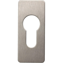 Repair Escutcheon Key Hole Cover Plate Euro Profile Self Adhesive Fix - Satin Stainless Steel - 28mm - tradefit