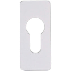 Repair Escutcheon Key Hole Cover Plate Euro Profile Self Adhesive Fix - White - 28mm - tradefit