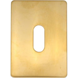 Repair Escutcheon Key Hole Cover Plate Self Adhesive Fix - Polished Brass - 47mm - tradefit