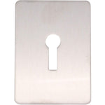 Repair Escutcheon Key Hole Cover Plate Self Adhesive Fix - Satin Stainless Steel - 47mm - tradefit - 1