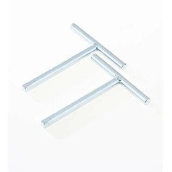 Budget Lock Taper Key PACK 2 T Tee Loft Access Panel Horse Box Key - Zinc Plated - tradefit