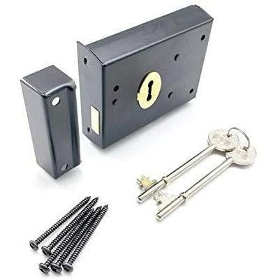 Rim Deadlock Surface Mounted Lock - 106 x 83mm - Black - tradefit - Featured Image
