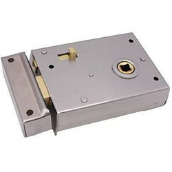 Rim Latch With Locking Snib - Polished Chrome - tradefit