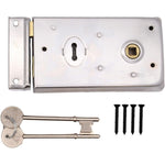 Rim Sashlock Surface Mounted Lock - 140 x 85mm - Satin Chrome - tradefit - 1