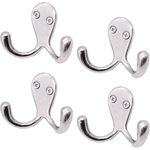 Double Robe Hook Chrome Plated Twin Robe Hook - Pack of 4 - tradefit - 1