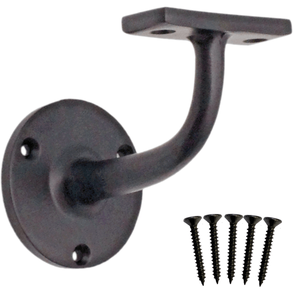 Handrail Bracket Heavy Pattern - 63mm / 2.5 Inch - Matt Black - tradefit - Featured Image