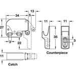 Push To Open Touch Catch Cupboard Cabinet Door Spring Loaded Release Mini Tip_1 Catch + Screws - tradefit - 5