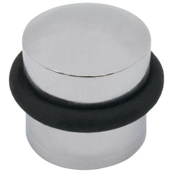 Dome Top Floor Mounted Door Stop - 30mm Diameter - Polished Chrome - tradefit