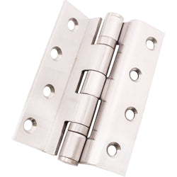 Rebated Cranked Stormproof 4" Stainless Steel - 102x76x3mm - Square - Satin - Pair - Including Screws - tradefit