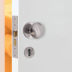 Victorian Satin Chrome Mortice Door Knob Kit - 80mm Sashlock - 102mm Hinges - tradefit - 5