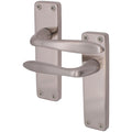 Sassari Satin Nickel Lever Door Handles - Latch