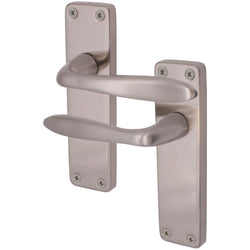 Sassari Satin Nickel Lever Door Handles - Latch - tradefit