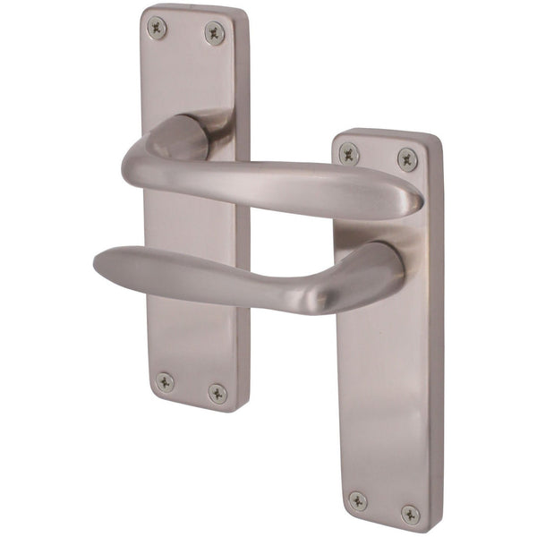 Sassari Satin Nickel Lever Door Handles - Latch - tradefit - Featured Image