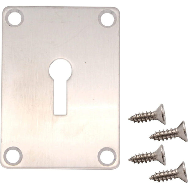 Repair Escutcheon - Keyhole - 65x47x1.2mm - Satin Stainless - tradefit - Featured Image