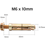 Shield Anchor Loose Bolt - ZYP M8:10L SINGLE BOLT - tradefit - 2