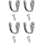 Single Robe Hook - Polished Chrome - Pack of 4 - tradefit - 1