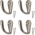 Single Robe Hook - Satin Nickel - Pack of 4 - tradefit - 1