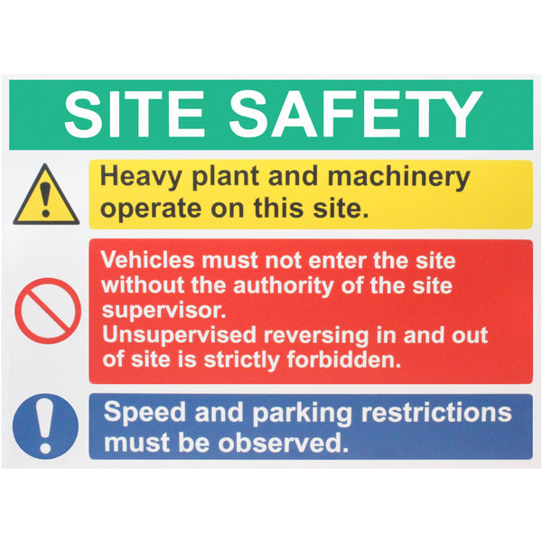 Site Safety Sign 800x600mm Foamex Screw or Tie Fixed - tradefit - Featured Image