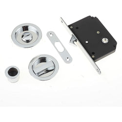 Sliding Door Bathroom Mortice Lock - Polished Chrome - tradefit