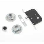 Sliding Door Bathroom Privacy Set - Satin Chrome - tradefit - 1