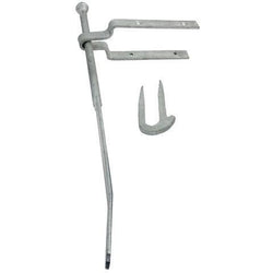 Spring Gate Fastener Set With Staple Catch - 600mm / 24 inch - Hot Dipped Galvanised - tradefit