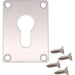 Repair Escutcheon - Euro - 65x47x1.2mm - Satin Stainless - tradefit