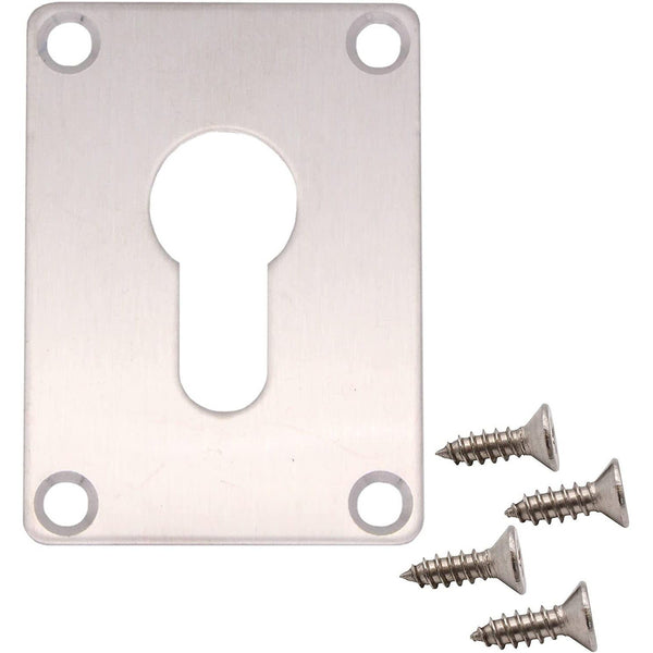 Repair Escutcheon - Euro - 65x47x1.2mm - Satin Stainless - tradefit - Featured Image