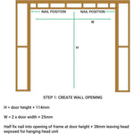 Pocket Door Kit for Double Doors With Synchronised Opening - 1200 x 2400mm Max Door Size - 120mm Finished Wall Thickness - tradefit - 6