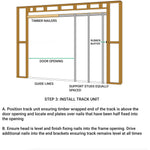 Pocket Door Kit for Double Doors With Synchronised Opening - 1200 x 2400mm Max Door Size - 120mm Finished Wall Thickness - tradefit - 8