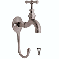 Tap Hook Cast Iron Coat Hook Garden Hook - 200mm - Self Colour Lacquered - tradefit