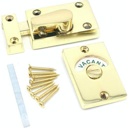 Toilet Indicator Bolt Vacant/Engaged - Brass Plated - tradefit