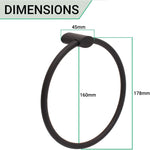 Single Towel Ring - Matt Black - tradefit - 4