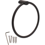 Single Towel Ring - Matt Black - tradefit - 2