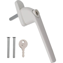 uPVC Universal Window Handle Mila Hero Espagnolette Inline - White - 40mm Pin - tradefit