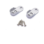 Wardrobe Rail Kit - Oval - Polished Chrome - 1829mm x 30mm x 15mm Tube with 2x End Sockets & 1x Centre Brackets - tradefit - 2