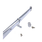 Wardrobe Rail Kit - Oval - Polished Chrome - 1829mm x 30mm x 15mm Tube with 2x End Sockets & 1x Centre Brackets - tradefit - 4