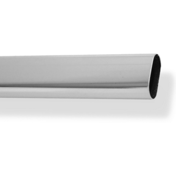 Wardrobe Rail Oval Tube - 30x300mm - Polished Chrome - tradefit - Featured Image