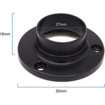 Wardrobe Rail Kit - Black - 25mm Tube - 2500mm Rail with End Sockets & Centre Bracket - tradefit - 5