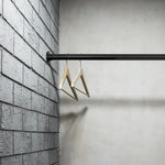 Wardrobe Rail Kit - Black - 25mm Tube - 2500mm Rail with End Sockets & Centre Bracket - tradefit - 6